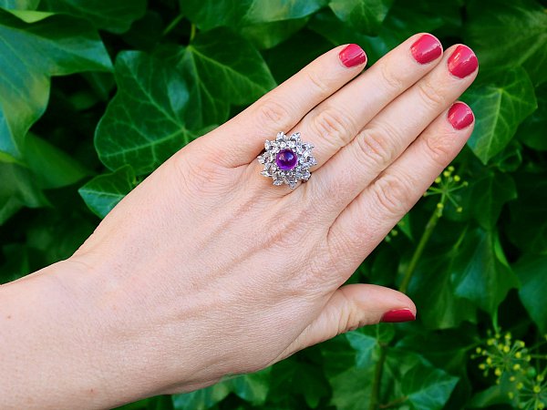 amethyst and diamond ring 