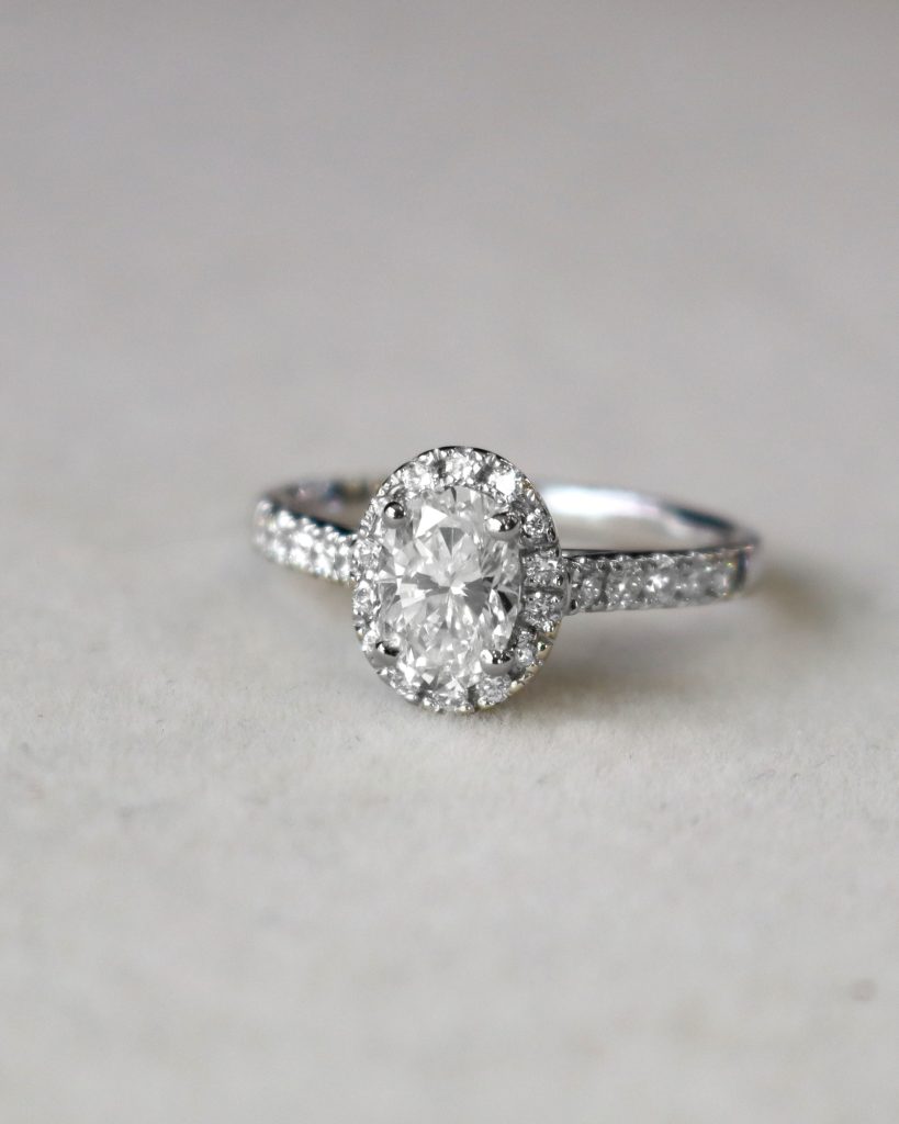 Oval Cut Halo Rings
