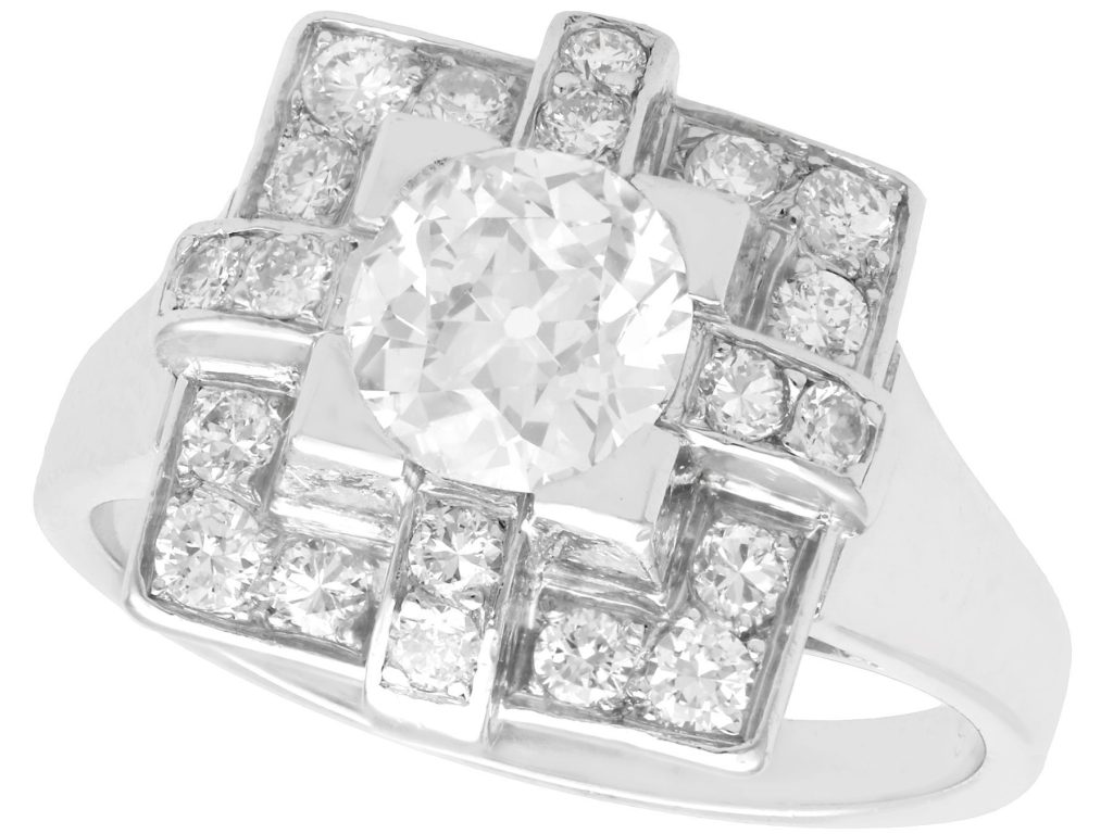 Antique Art Deco Halo Ring
