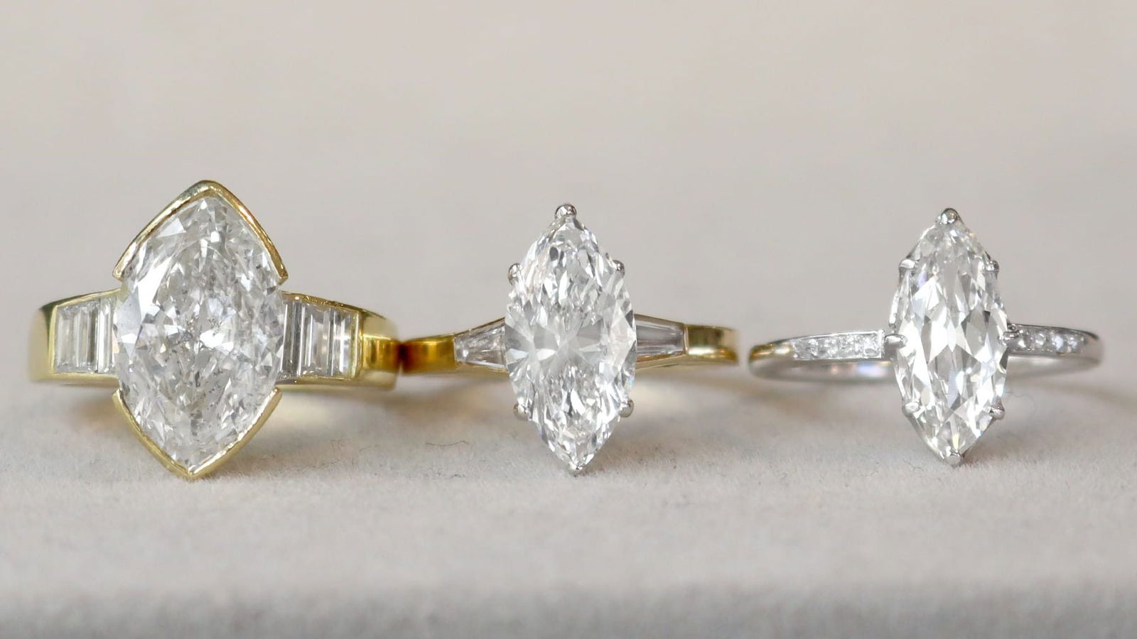 marquise shape engagement rings