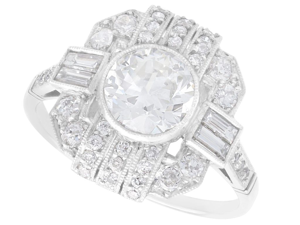 Art Deco style diamond cluster ring