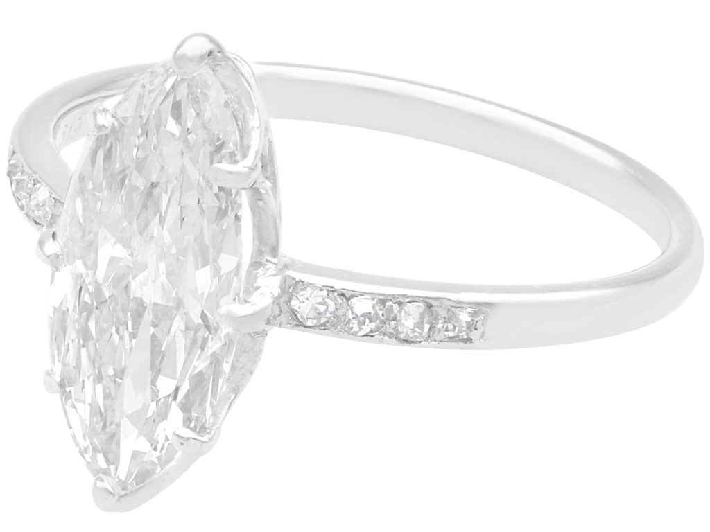White Gold Marquise Engagement Ring