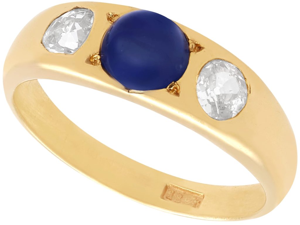 Sapphire and Diamond Engagement Ring