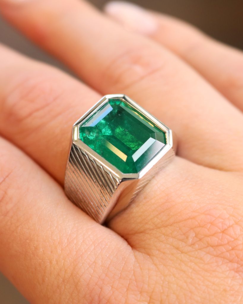 emerald engagement rings vintage