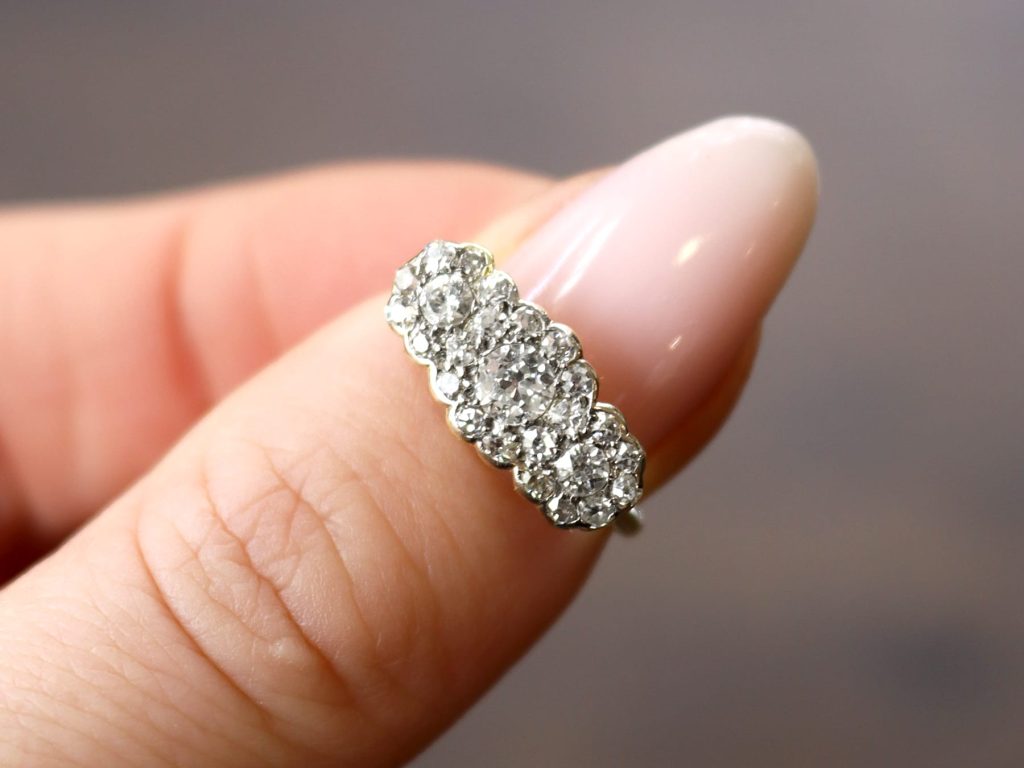 diamond cluster engagement ring