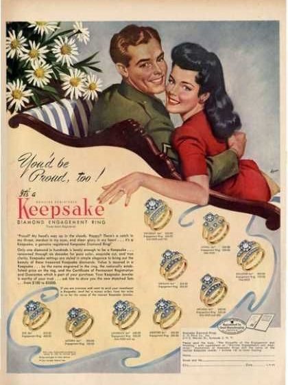 1940s engagement ring advert