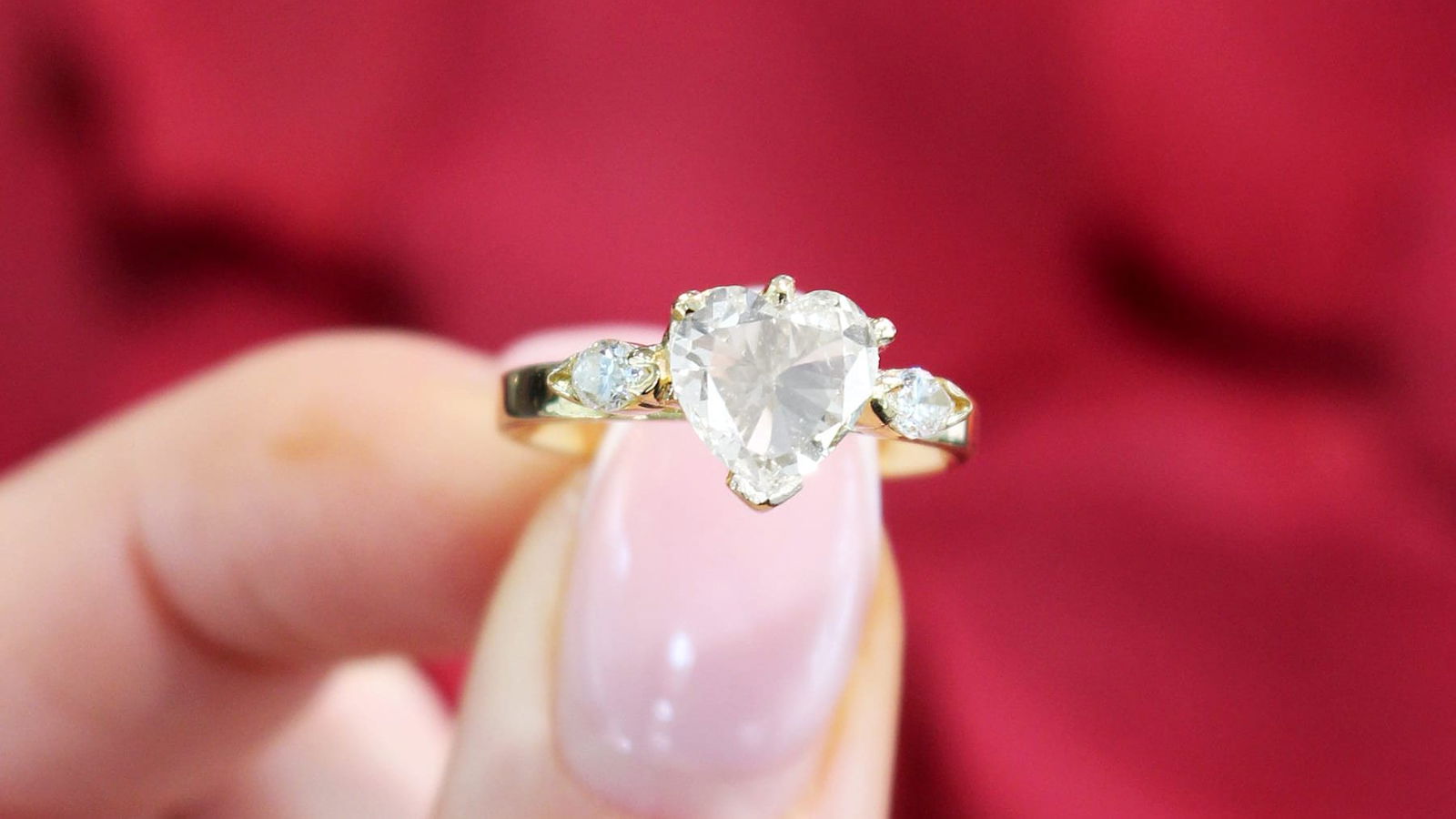 heart shaped engagement ring