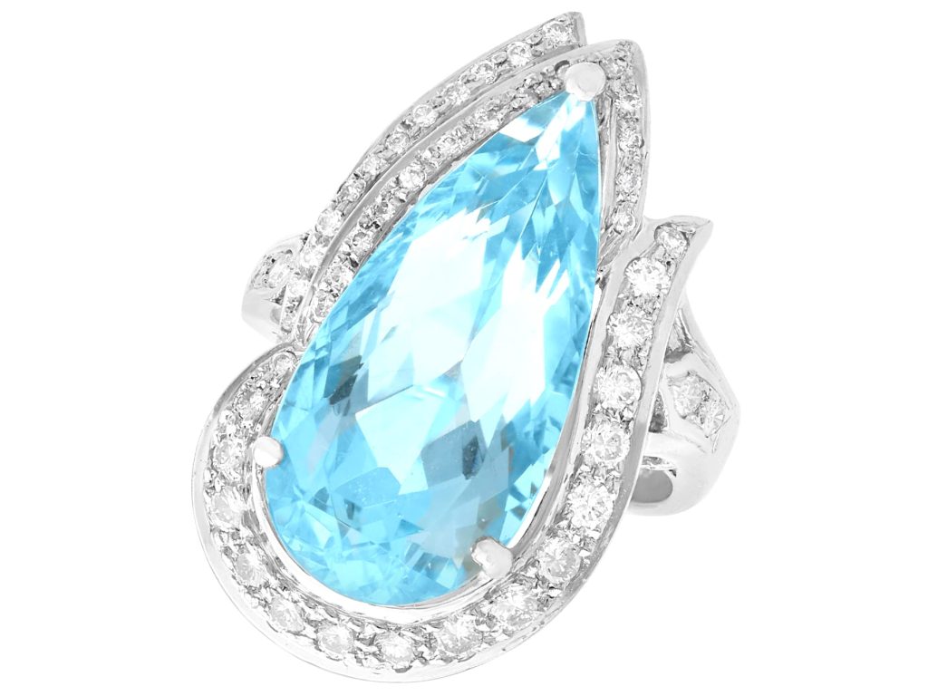 aquamarine diamond ring 
