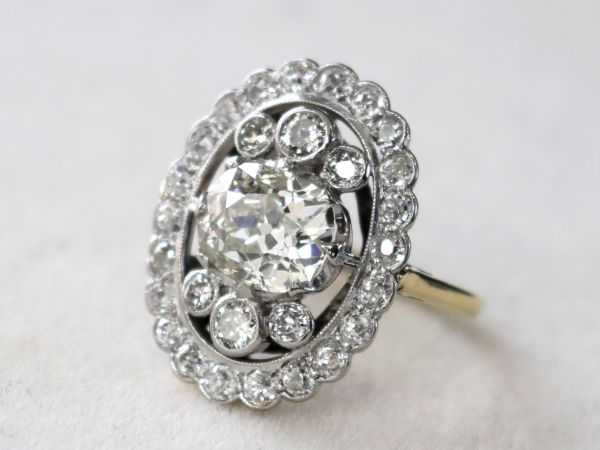 diamond cluster ring