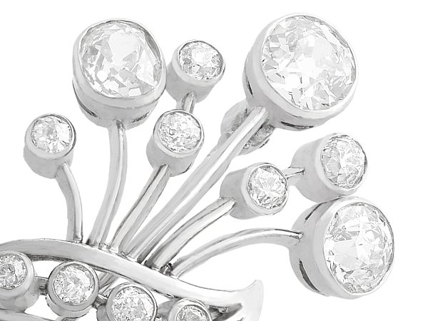 floral brooch close up