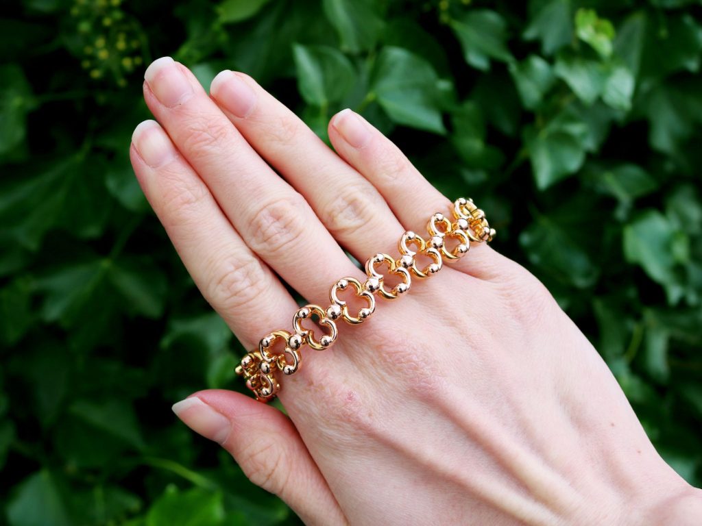 yellow and rose gold expandable bracelet 