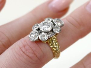 diamond ring on finger