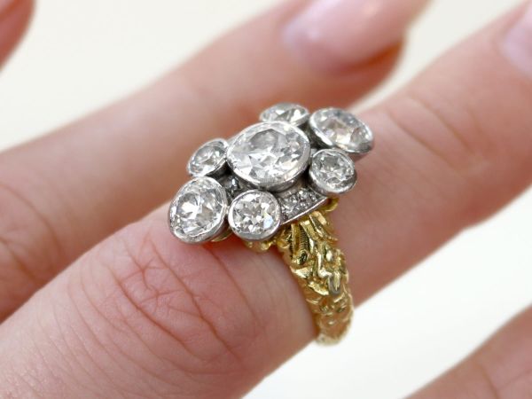 diamond ring on finger
