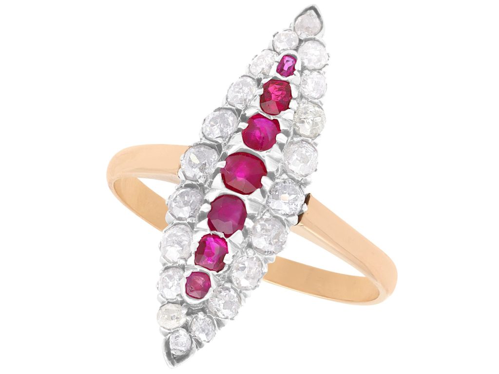 Victorian ruby diamond ring 