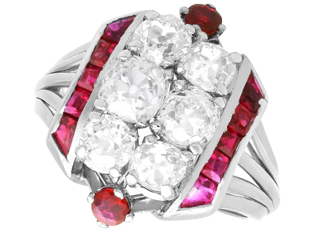 Art Deco ruby and diamond ring 