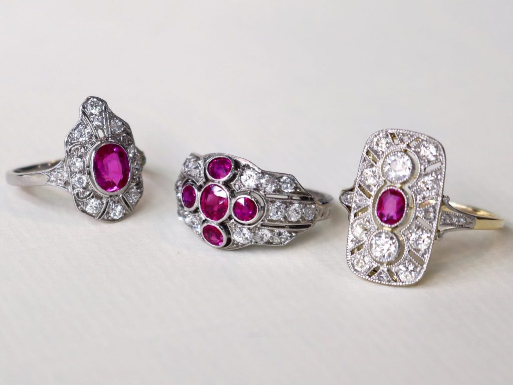 ruby and diamond rings 