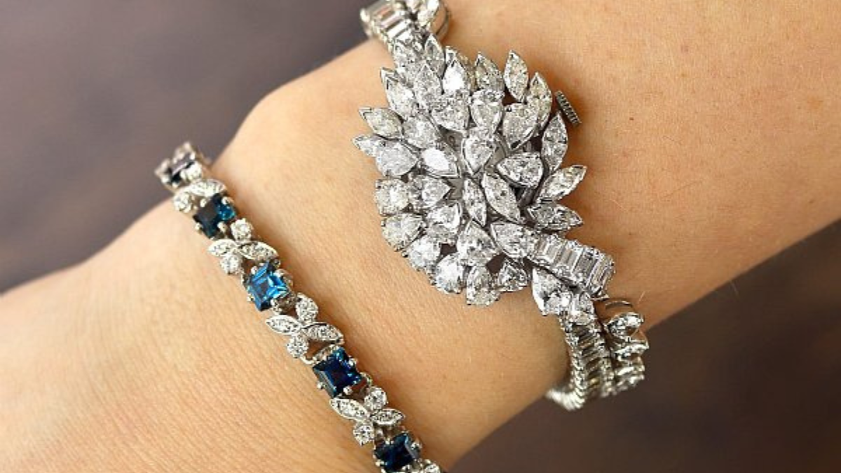 gemstone bracelets on wrist