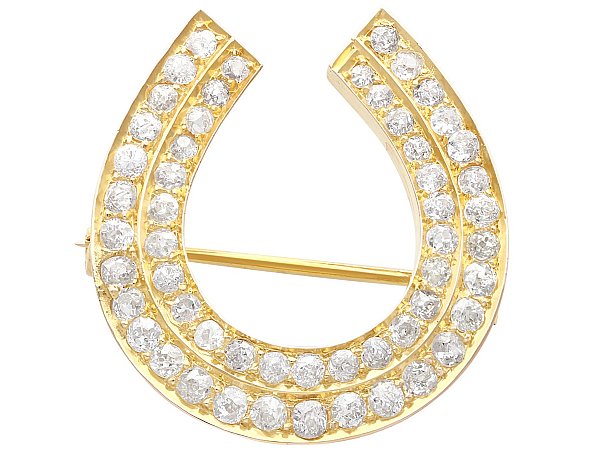 horse shoe diamond brooch 