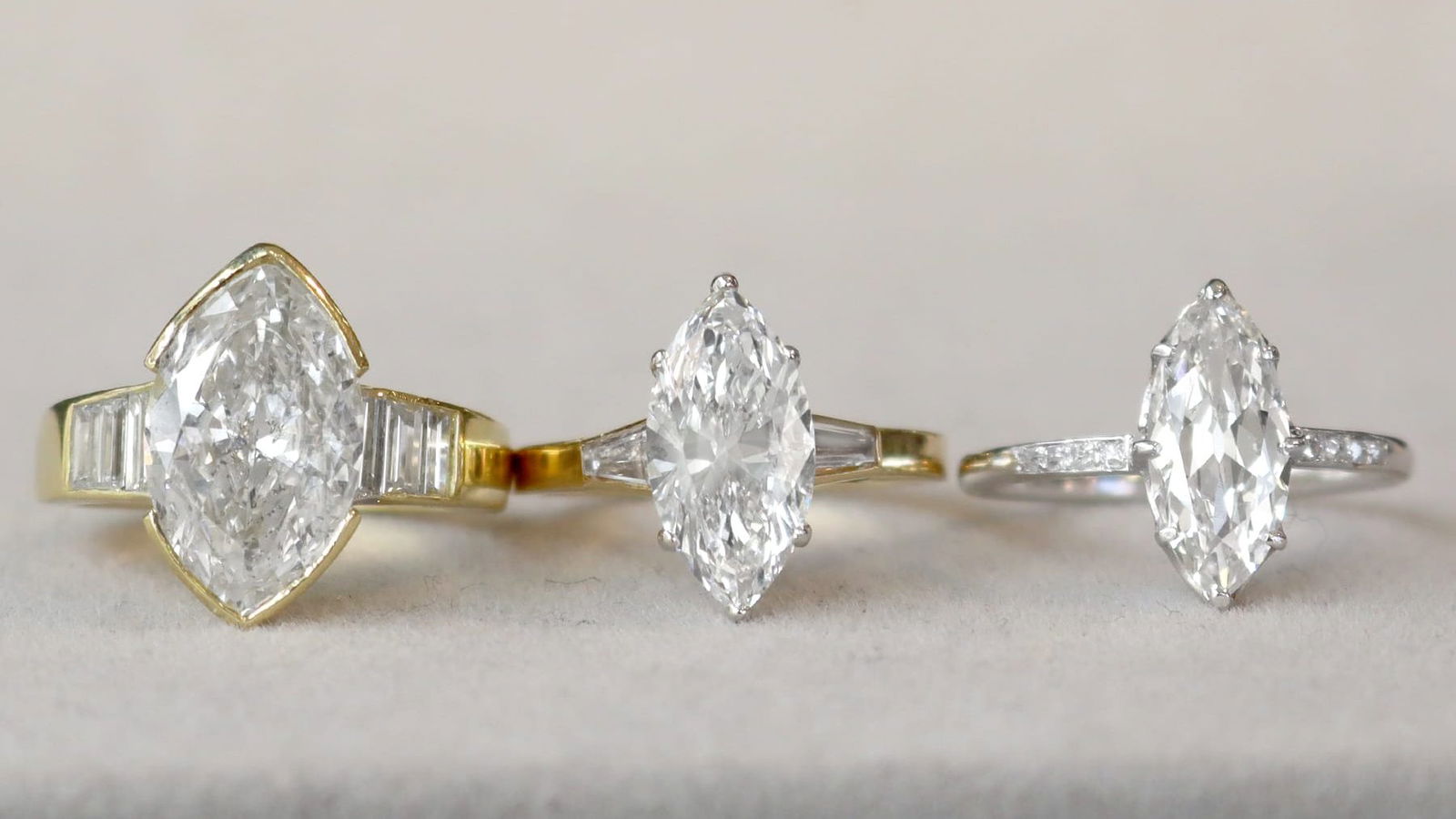 Marquise Diamond Engagement Rings