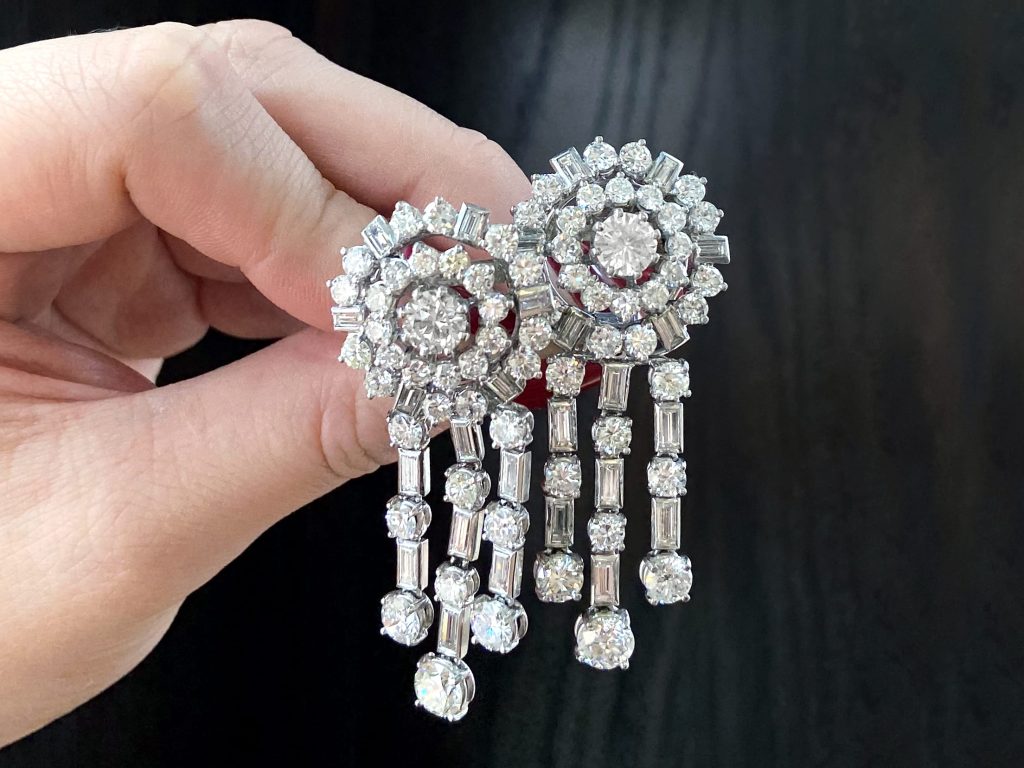 diamond chandelier earrings