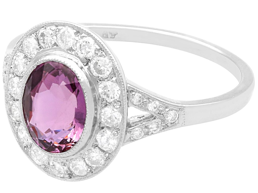 Pink Sapphire Engagement Ring
