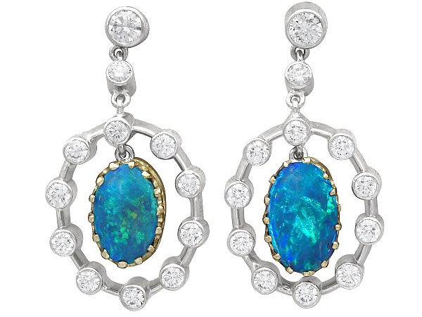 opal drop earrings