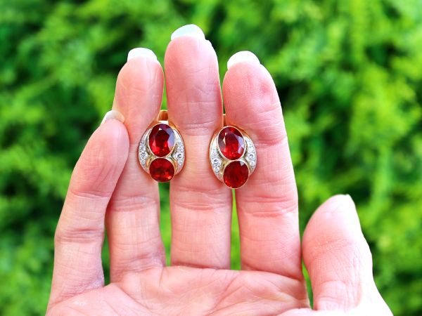fire opal earrings