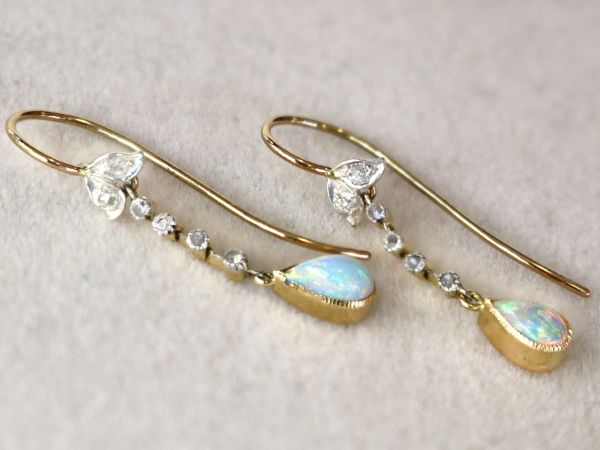 opal drop earrings