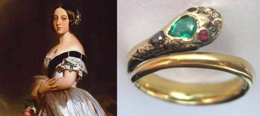 queen Victoria emerald serpent ring 